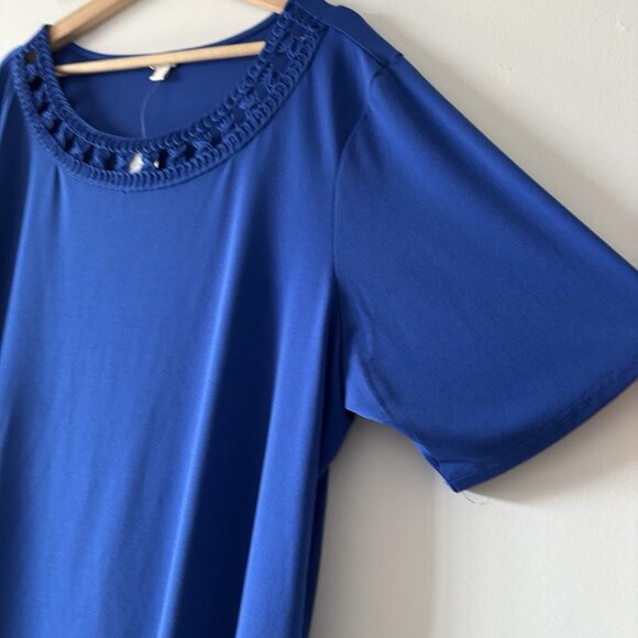 C. Est. 1946 Blouse Blue Short Sleeve Top Women’s PLUS SIZE 22/24W Mature NWT - Picture 8 of 13